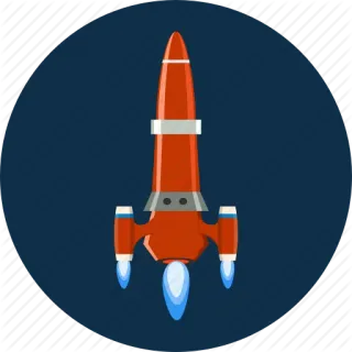 🚀 rocket, space, launch, vehicle, spaceship, cartoon, exploration telegram sticker