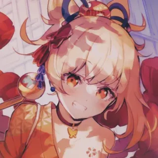 🎇 Yoimiya Genshin Impact Anime, Videogioco, Yoimiya, Genshin Impact, Carino, Personaggio telegram sticker