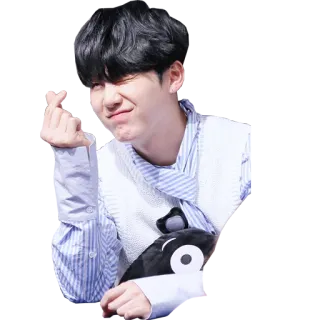 ❤️ kpop, idol, serduszko z palców, słodki, azjatycki, chłopak telegram sticker
