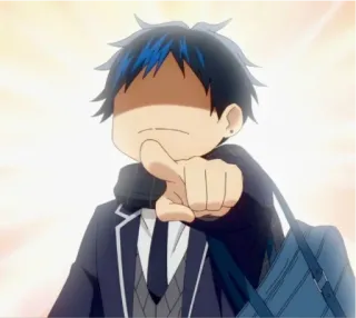 👈 Anime, Indicare, Personaggio, Uniforme scolastica telegram sticker