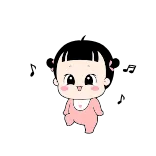 💃 малыш, милый, мультфильм, розовый, чертёнок telegram sticker