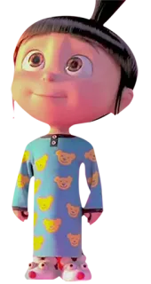 😐 Agnes Despicable Me cartoon, girl, cute, minion, despicable me, character telegram sticker