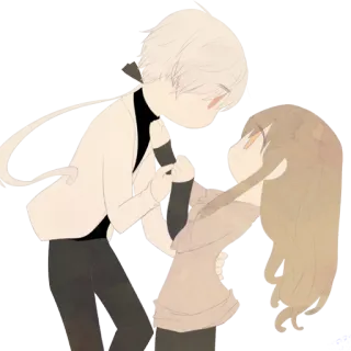 ❤️ Anime, Romantik, Paar, Süß, Kunst, Illustration telegram sticker
