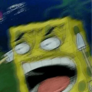 🤬 Spongebob Squarepants Spongebob, hài hước, hoạt hình, meme, Nickelodeon, Quần vuông, căng thẳng telegram sticker