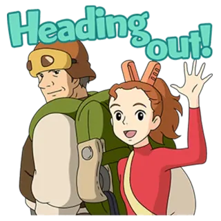 👋 Heading out! 만화, 캐릭터, 애니메이션, 출발 telegram sticker