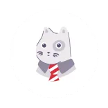 😒 猫, 动物, 卡通, 领带, 可爱 telegram sticker