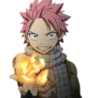 🔥 Natsu Dragneel Fairy Tail Natsu, Anime, Fairy Tail, Fogo, Magia, Mangá, Desenho animado whatsapp sticker
