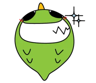 😁 динозавр, мультфильм, зеленый, милый, животное, персонаж telegram sticker