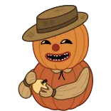 🎃 abóbora, desenho animado, personagem, outono, outono, halloween telegram sticker