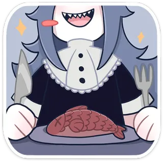 🐟 anime, cute, fish, meal, dinner, food, cartoon telegram sticker