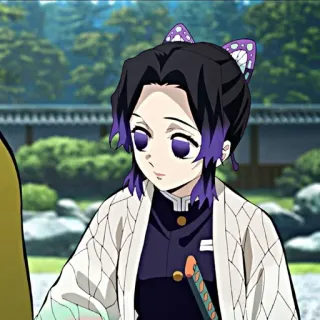 🤨 Shinobu Kocho Demon Slayer 애니메이션, 귀멸의 칼날, 코쵸우 시노부, 나비, 만화, 캐릭터 telegram sticker