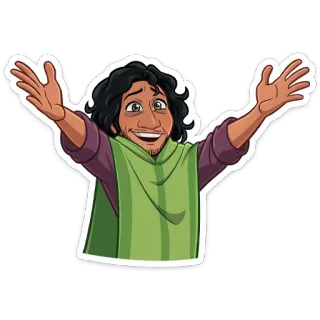 🤗 Bruno Madrigal Encanto บรูโน่, Encanto, ดิสนีย์, ภาพยนตร์, ตัวละคร, มาดริกัล telegram sticker