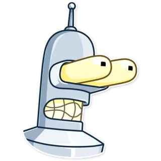 😲 Bender Futurama бендер, футурама, робот, мультфильм whatsapp sticker