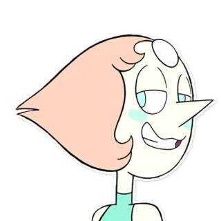 😏 Pearl Steven Universe เพิร์ล, สตีเวน ยูนิเวิร์ส, การ์ตูน, ตัวละคร telegram sticker