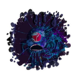 😡 Monstro, Olho, Abstrato, Criatura, Arte, Arte digital whatsapp sticker