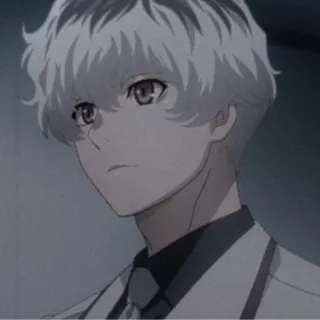 😐 Ken Kaneki Tokyo Ghoul Аниме, Токийский Гуль, Кен Канеки, Белые Волосы, Гуль telegram sticker