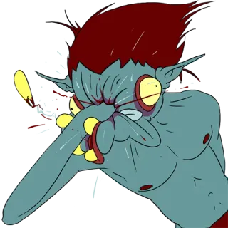 😲 violência, gore, desenho animado, monstro, criatura, sangue telegram sticker