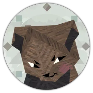 😶 animal, bear, cartoon, sticker telegram sticker