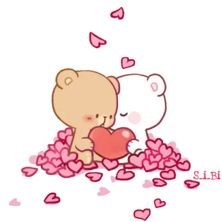 💖 amore, orsi, cuore, carino, romantico telegram sticker