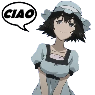 👋 CIAO чао, приветствие, женщина, аниме, человек telegram sticker