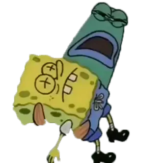 ☠️ SpongeBob SquarePants Bob Esponja, desenho animado, engraçado, personagem whatsapp sticker