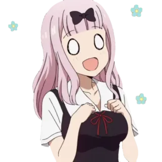 😚 Chika Fujiwara Kaguya-sama: Love Is War Аниме, Чика Фудзивара, Кагуя-сама, Любовь это война, Милый, Каваий, Смешной, Мультфильм telegram sticker