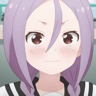 😥 アニメ, 女の子, 漫画, 紫髪, かわいい, キャラクター, イラスト telegram sticker