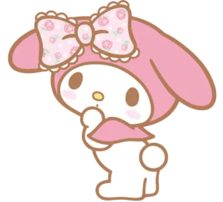 🤐 My Melody kawaii, Sanrio, imut, kelinci, merah muda telegram sticker