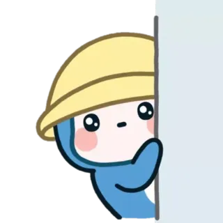 🐧 ステッカー, 漫画, 可愛い, キャラクター, 覗き見 telegram sticker