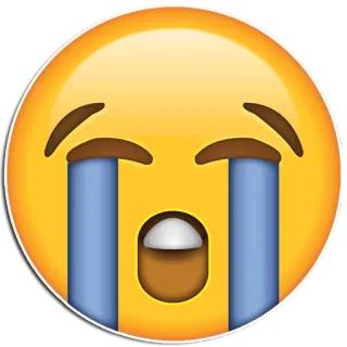 😭 Emoji, Weinend, Traurig, Emoticon, Tränen whatsapp sticker