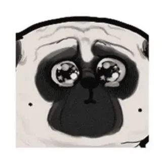 🥺 pug, anjing, anak anjing, lucu, hewan, sedih, mata telegram sticker