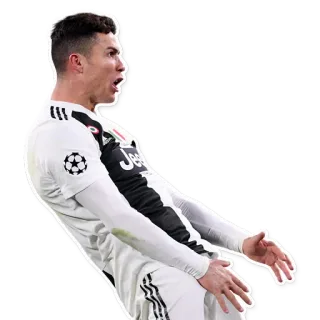 👇 Cristiano Ronaldo football, athlète, football, joueur, célébration whatsapp sticker