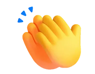 👏 tepuk tangan, applaus, perayaan, emoji, selamat telegram sticker