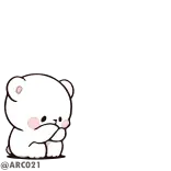 😔 卡通, 可爱, 伤心, 熊, 卡哇伊, 插图 whatsapp sticker