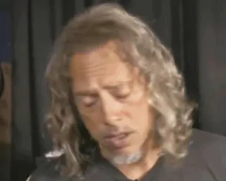 🙁 Kirk Hammett chitarrista, musicista, Kirk Hammett, Metallica, rock telegram sticker