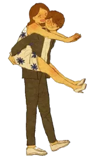 😗 amour, couple, câlin, heureux, romance whatsapp sticker