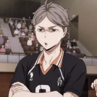🙁 Koshi Sugawara Haikyuu!! Anime, Haikyuu, Sugawara, Koshi Sugawara, Volleyball telegram sticker