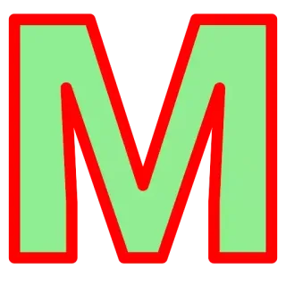Ⓜ️ M Буква М, Алфавит, Символ, Текст whatsapp sticker