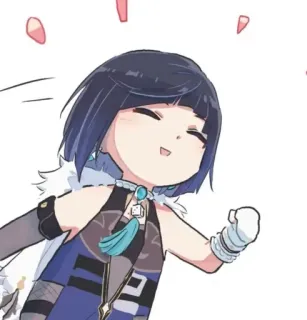 😊 Yelan Genshin Impact 原神, 夜兰, 动漫, Q版, 游戏角色 telegram sticker