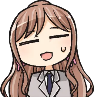 😅 anime, manga, girl, school uniform, cute, character whatsapp sticker