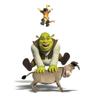 😄 Shrek Шрек, Осел, Кот в сапогах, Фильм, Мультфильм telegram sticker