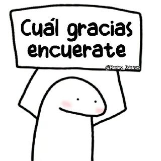 😀 Cuál gracias encuerate flork, boneco palito, espanhol, rude, ofensivo telegram sticker