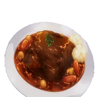 🍗 cibo, stufato, spezzatino di manzo, cena, pasto, verdure telegram sticker