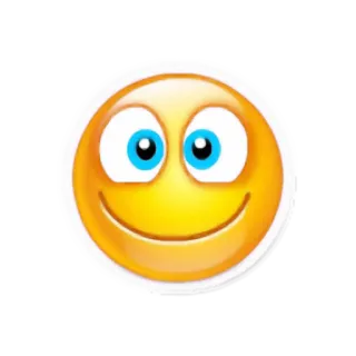 😊 Smiley, Emoji, Feliz, Desenho animado, Amarelo, Sorriso, Amigável telegram sticker