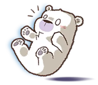 😱 gấu, dễ thương, hoạt hình, động vật, kawaii, nhãn dán whatsapp sticker