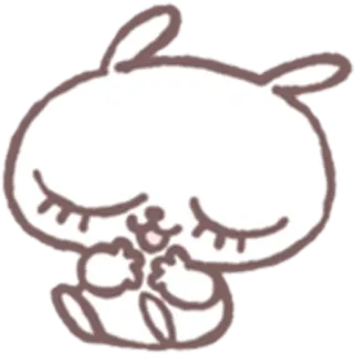 😌 うさぎ, かわいい, 眠い, カワイイ, 動物, ステッカー telegram sticker
