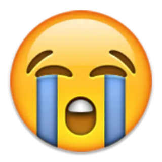😭 Эмодзи, Плач, Грустный, Эмоция, Лицо telegram sticker