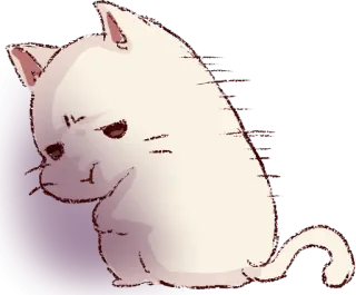 😒 cat, sticker, cute, animal telegram sticker