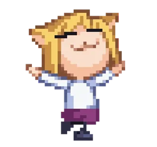 🙏 Neco Arc Pixel, Katze, Anime, Manga, Süß, Neko telegram sticker