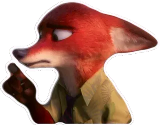 🤔 Nick Wilde Zootopia Nick Wilde, fox, Zootopia, cartoon, Disney, character telegram sticker